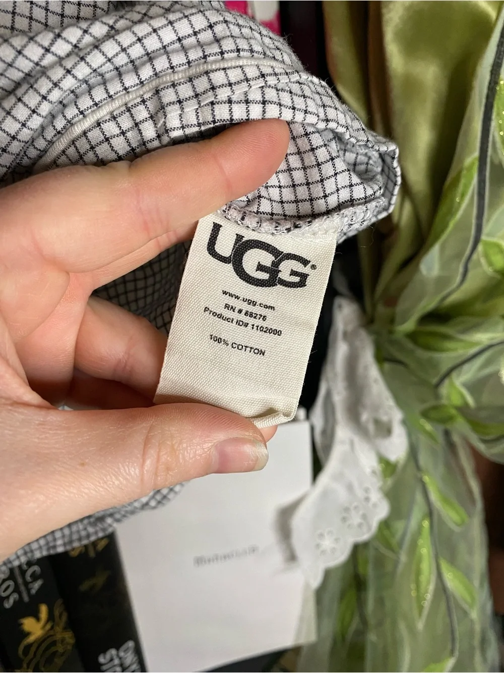 Super Cute Soft UGG Black & White Gingham Ultra Mini Lounge Pajama Sleep Shorts